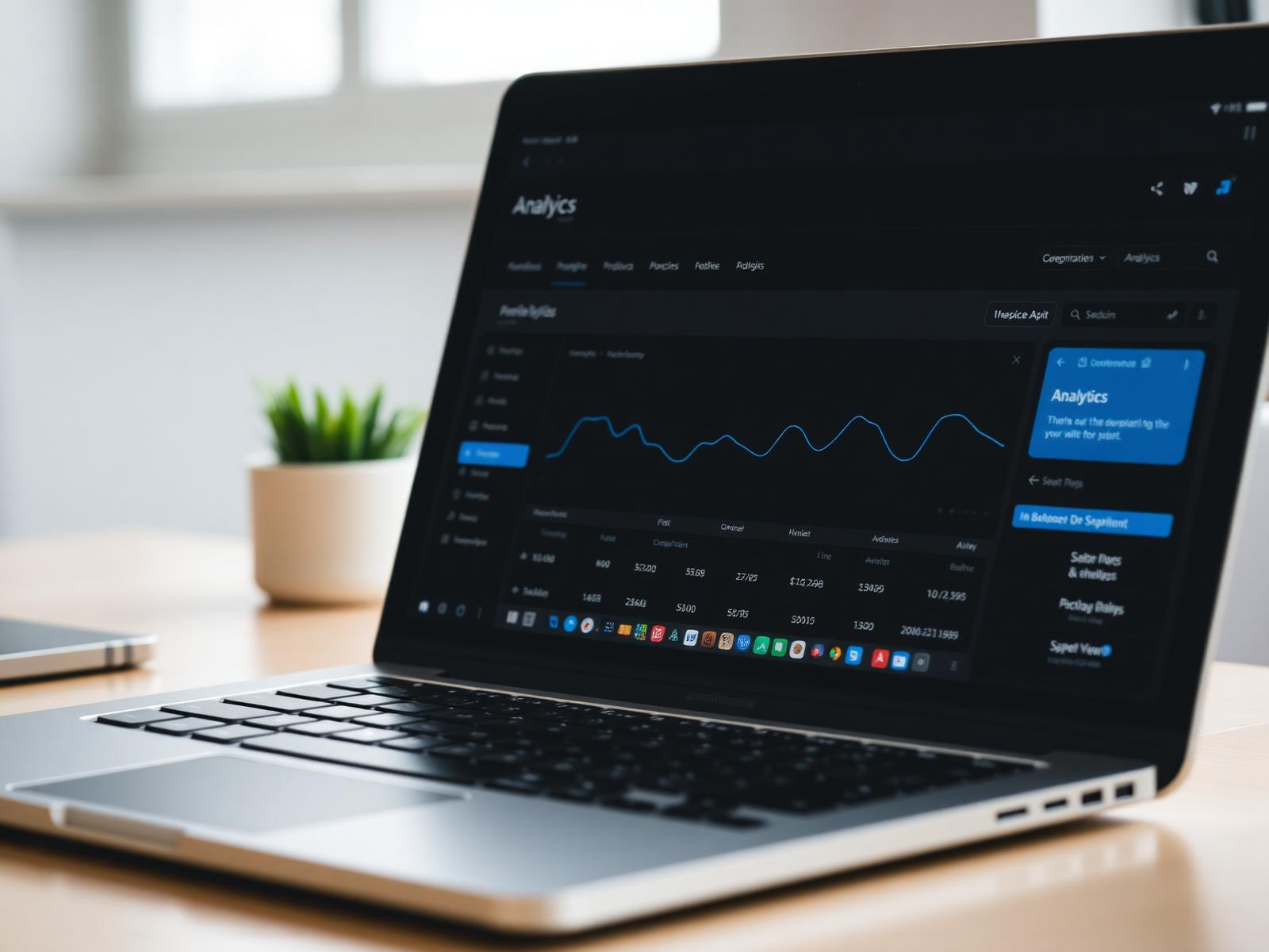Modern website on laptop